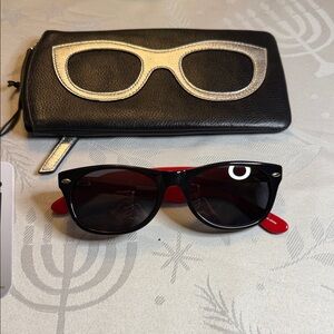 Versace Black and Red Sunglasses with Case